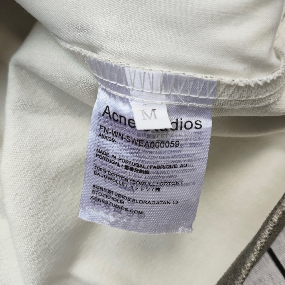 Acne Studios Cream Denim Jacket with Multicolor Paint Splatter - Picture 6 of 6